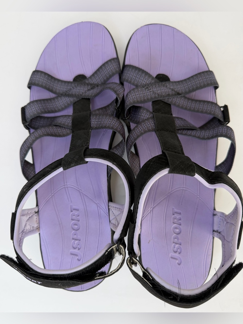 JSport Adventure Hiking Sandals Purple Black Comfort Size 11